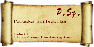 Paluska Szilveszter névjegykártya
